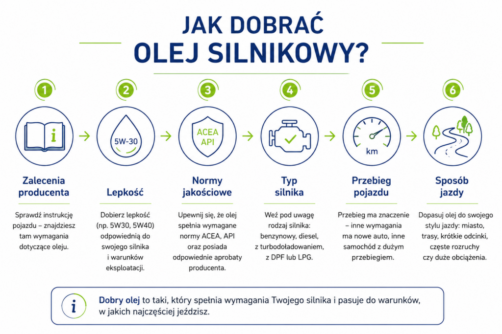 marka olejów silnikowych jak dobrać
